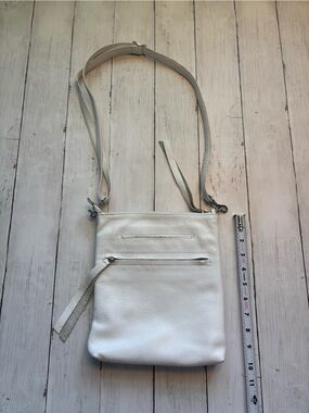 Carla Mancini Designer White Leather Crossbody Bag